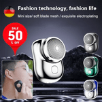 Mini Electric Razor for Men | Portable USB Rechargeable Shaver | Compact Travel Beard Trimmer with One-Touch Use