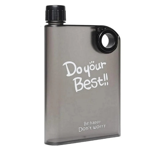 Black Notebook Style Water Bottle 380ml