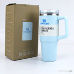 Light Blue Stanley 40 Oz Stainless Steel Tumbler | Leak-Proof Vacuum Insulated Travel Mug | Hot & Cold