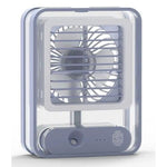 Portable USB Air Cooler Fan – 3-Speed, Mist Spray, Rechargeable | Random Color