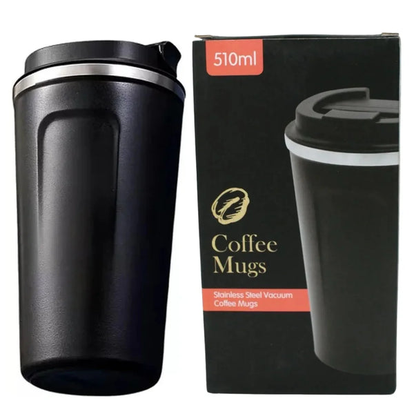 Black 510ML Insulated Thermos Flask with Temperature Display