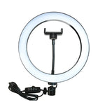 MJ26 RGB LED Ring Light 26cm with Tripod, Phone Holder & 360° Color Modes