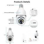 Speed-X Bulb Camera 1080P WiFi 360° Panoramic Security Camera  | Night Vision & Two-Way Audio