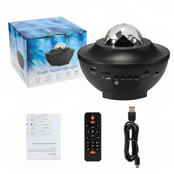 Galaxy Star Projector Lamp with Built-in Speaker