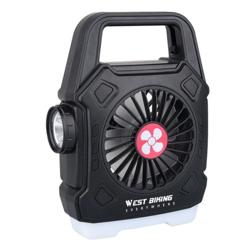 Rechargeable Desk and Camping Fan with LED and Power Bank