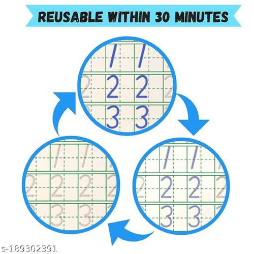 Reusable magic book with pen and refills