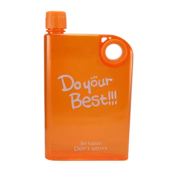 Orange Notebook Style Water Bottle 380ml