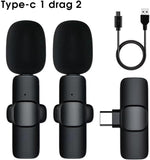 K9 Dual Wireless Lavalier Microphone | Plug & Play USB Type-C | Mic with Auto Sync & Noise Reduction