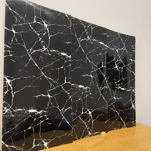 Black and White Marble Sheet Sticker 60x200cm