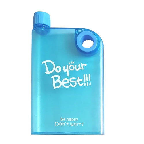 Blue Notebook Style Water Bottle 380ml