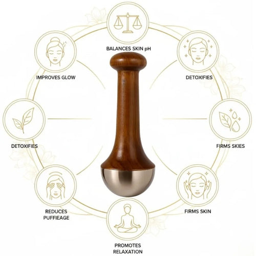Kansa Wand Face and Foot Massager Bronze Massage Tool