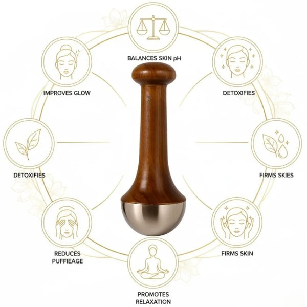 Kansa Wand Face and Foot Massager Bronze Massage Tool
