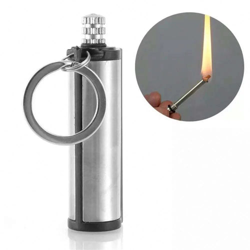 Permanent Match Flint Striker Lighter with Keychain