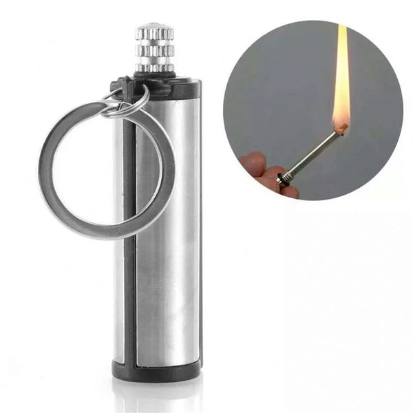 Permanent Match Flint Striker Lighter with Keychain