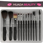 Makeup Brush Set – 12-Piece Professional Makeup Tool Kit | Soft, High-Quality Synthetic Bristles | Huada | Fit Me | Pabibrow