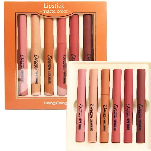 Hengfang Matte Dream Lipstick Set 6 Nude Shades