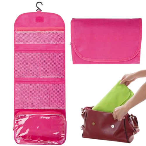 Travel Roll-Up Hanging Cosmetic and Toiletry Bag