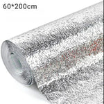 Silver Foil | Marble Sheet Sticker 60x200cm | Waterproof Self-Adhesive PVC Wallpaper for Furniture Walls