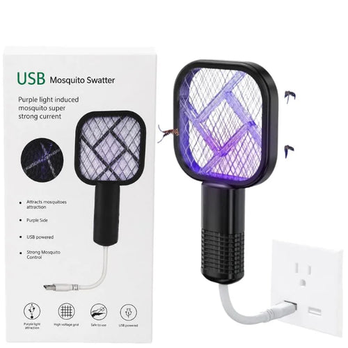 Portable Mini Mosquito Swatter with LED Night Light