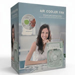 9 Inch Mist Fan | Portable Air Conditioner Fan |  Mist Water, And Humidifier Function | Led Night Light Water Mist | Random Color