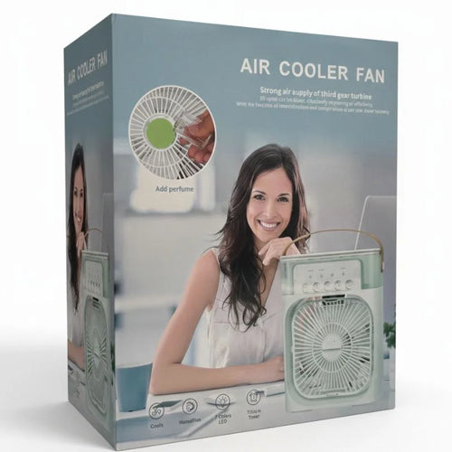 9-Inch Portable Mist Fan with Humidifier and Night Light