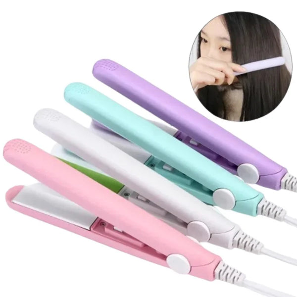 Mini Portable Ceramic Hair Straightener and Curler