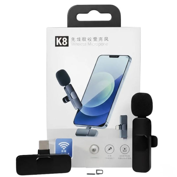 K8 Type-C Wireless Lavalier Mic for Android and Vlogs