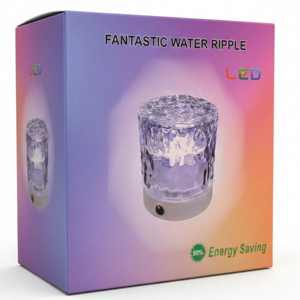 Water Ripple Lamp 16-Color Rotating LED Night Light