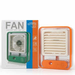 Portable USB Air Cooler Fan – 3-Speed, Mist Spray, Rechargeable | Random Color