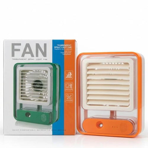 Portable USB Air Cooler Fan 3-Speed Mist Spray