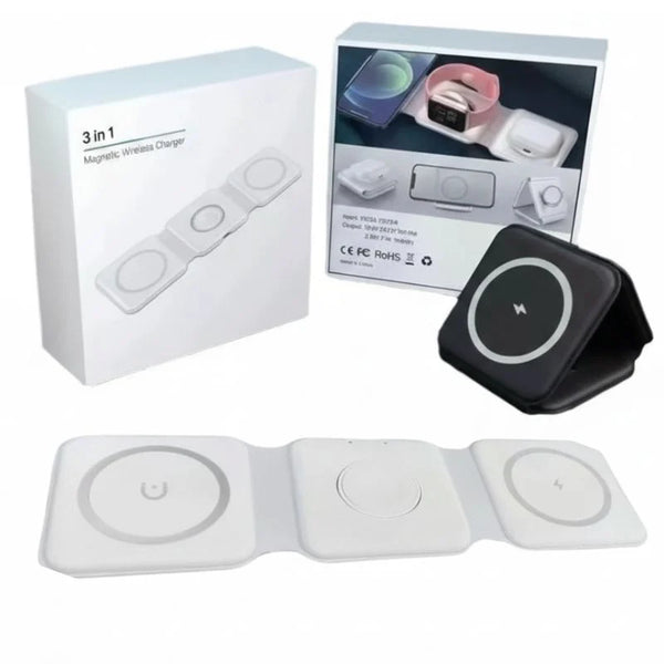 3-in-1 Foldable 15W Magnetic Wireless Charger