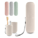 Portable Toothbrush & Toothpaste Holder Case | Travel Storage Box with Cup Function