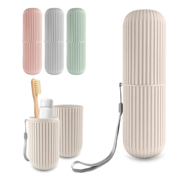 Portable Toothbrush and Toothpaste Holder Travel Case