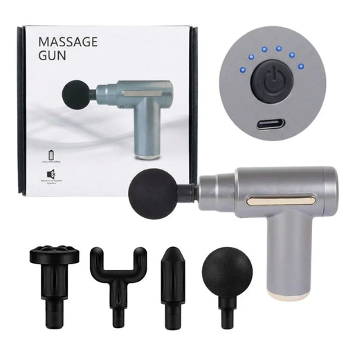 Deep Tissue Muscle Massage Gun 6 Speeds 4 Heads