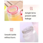 White Frosted Glass Water Bottle  |  Leak-Proof Insulated Bottle with Hello Master Decal Logo | 400ml