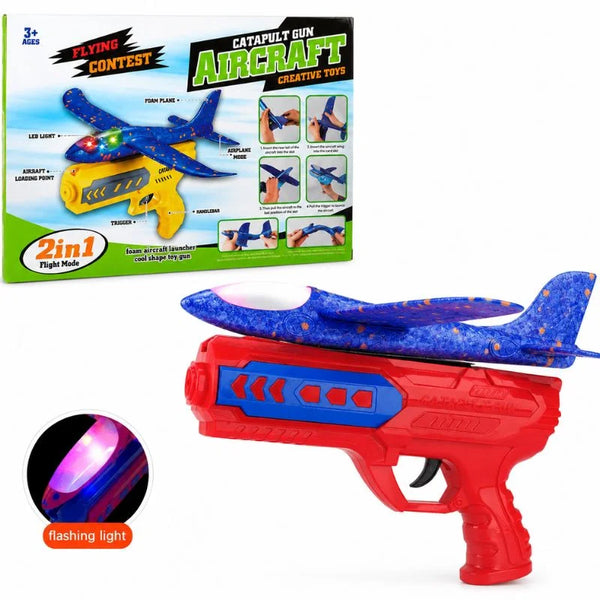 Catapult Gun Aircraft Toy Foam Airplane Launcher