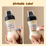 5 Hole Squeeze Sauce Bottle | Refillable Condiment Dispenser with Lid | Multipurpose Ketchup & Hot Sauce Bottle for Kitchen | Black Cap