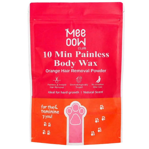 Meow Club Body Wax Powder with Spoon Orange