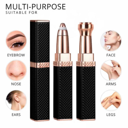 2-in-1 Facial Hair Remover and Eyebrow Trimmer Black