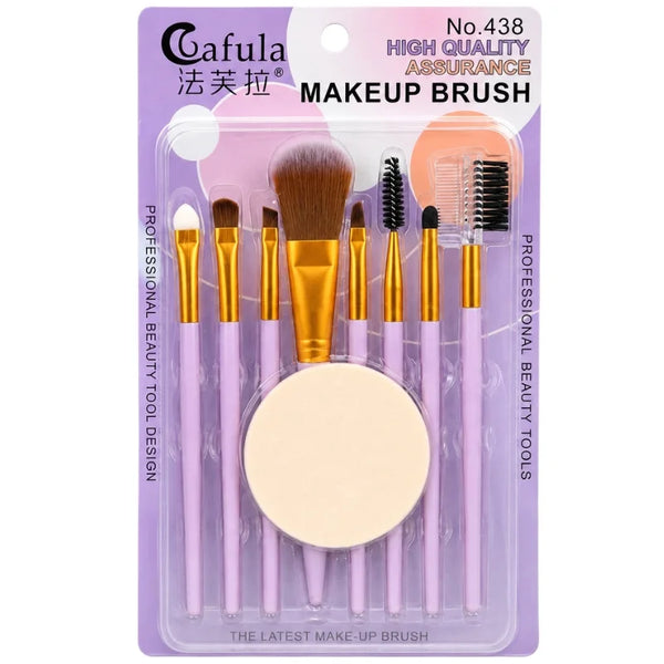 9-Piece Makeup Brush Set with Soft Bristles Pink