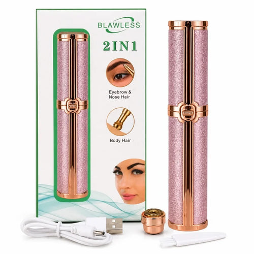 2-in-1 Facial Hair Remover and Eyebrow Trimmer Pink