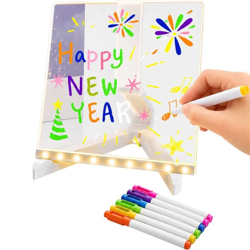 6x6 Inch LED Acrylic Writing Board with USB Light
