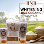 BNB Rice Extract Bright & Glow Facial Kit | 3-in-1 Whitening, Brightening & Hydrating Skincare