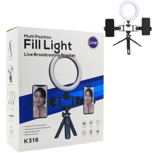 6-Inch Selfie Ring Light with Tripod and Phone Holder