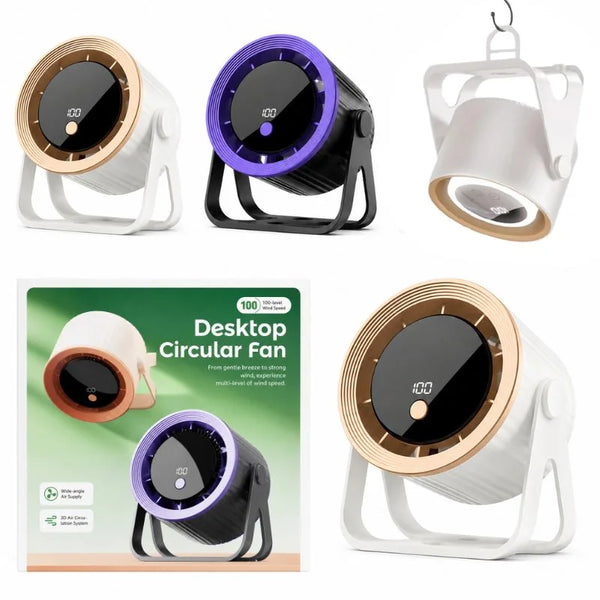 QL-02 Rechargeable Desktop Circular Fan