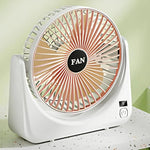 Circular Rechargeable Desktop  Fan | Model QL-01 | 3 Speed Personal Cooling Fan | Quiet Air Circulator for Home, Office & Travel | Random Color