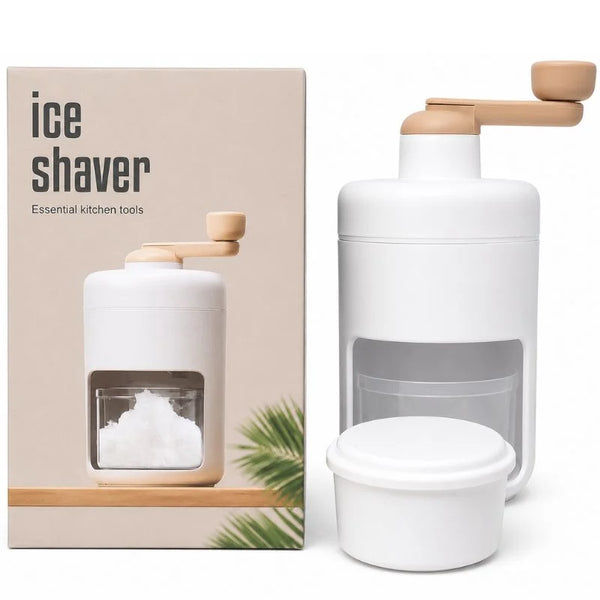 Portable Manual Ice Shaver Snow Cone and Slush Maker