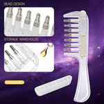 Transparent Hair Oil Applicator Comb | Refillable Scalp Massage Comb with Built-In Oil Reservoir | Leakproof Hair Serum Distribution Brush | Unisex