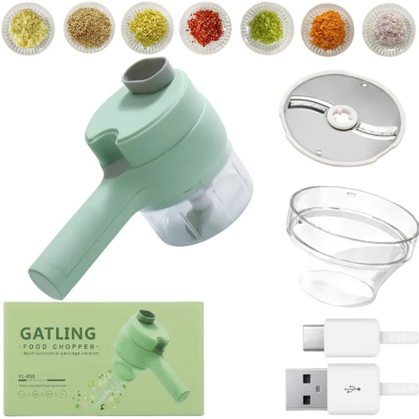 Electric Food Chopper and Vegetable Cutter USB Rechargeable
