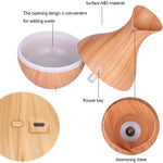 Vase-Shaped LED Humidifier | Model  JSQ07 | USB Wood Grain Ultrasonic Cold Mist Humidifier | Aromatherapy Air Freshener | 200 ml